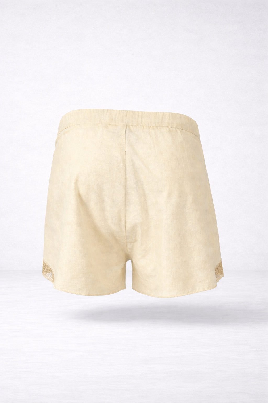 Suncoo, Shorts Vita Alta in Lino con Pizzo Brest