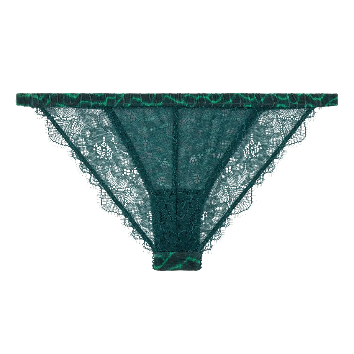 Love Stories, Set Bralette Love Lace & Slip Wild Rose Green Zebra