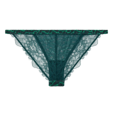 Love Stories, Set Bralette Love Lace & Slip Wild Rose Green Zebra