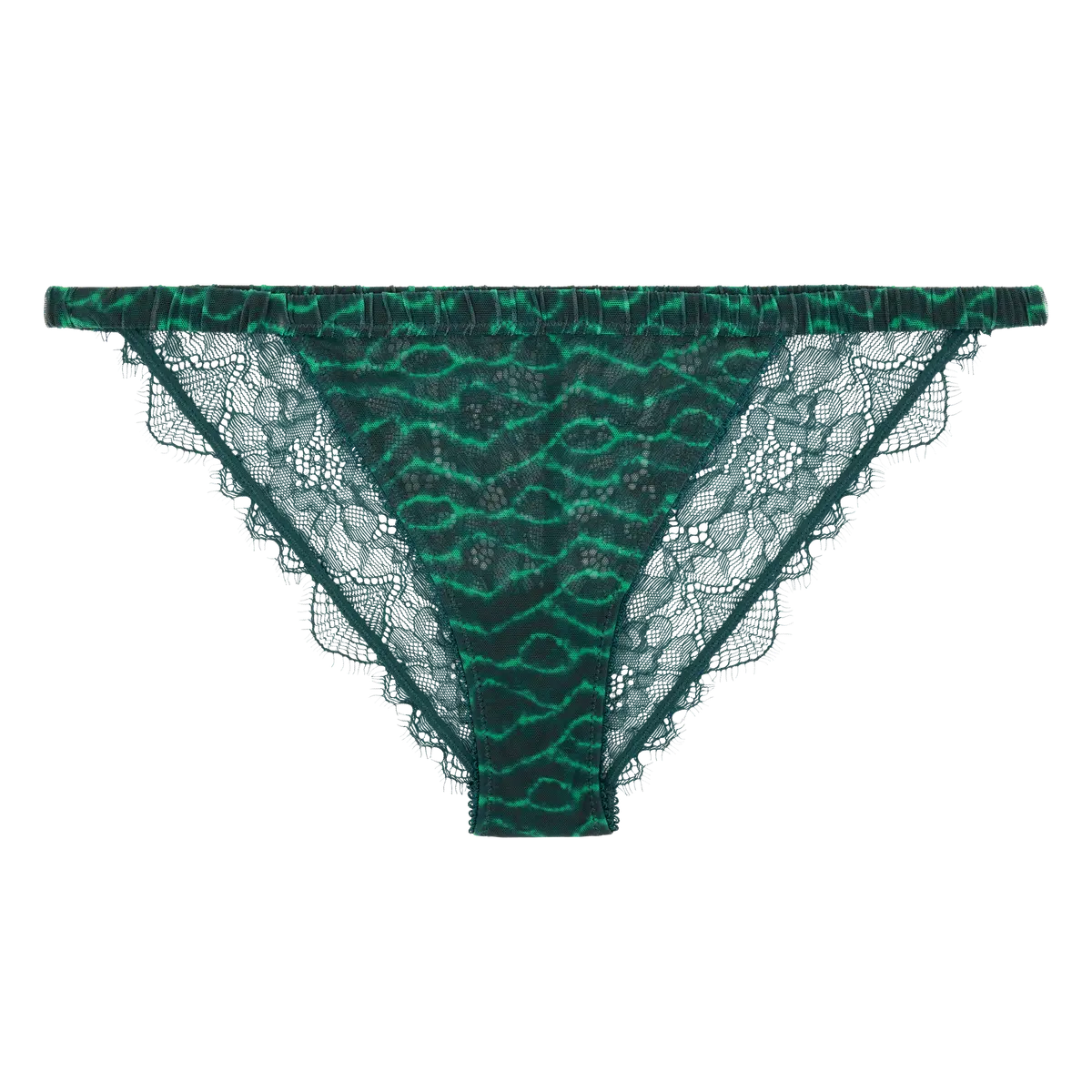 Love Stories, Set Bralette Love Lace & Slip Wild Rose Green Zebra