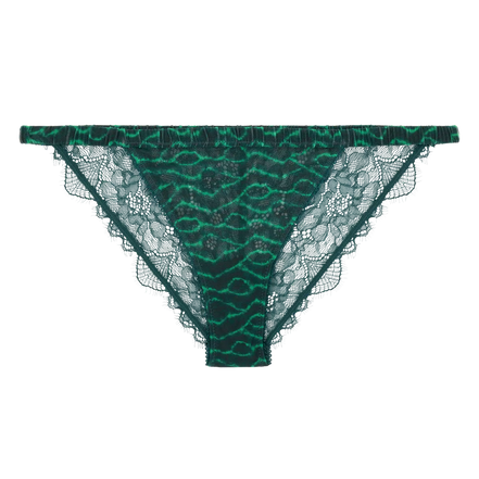Love Stories, Set Bralette Love Lace & Slip Wild Rose Green Zebra