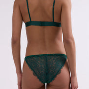 Love Stories, Set Bralette Love Lace & Slip Wild Rose Green Zebra