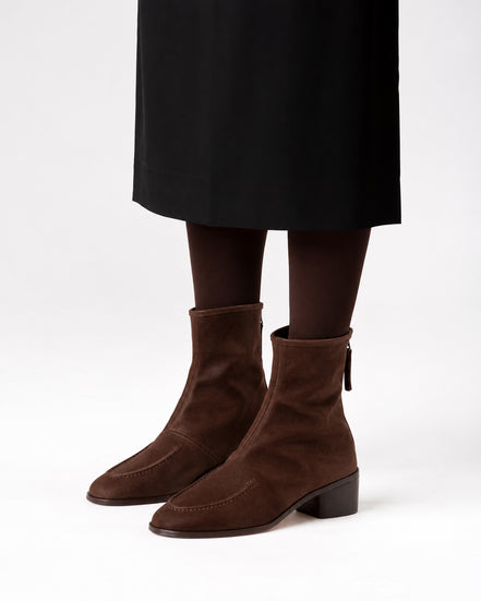 Hereu, Stivaletti in suede con tacco Juliol