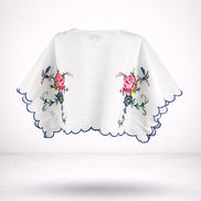 Orsina, Top Cropped con Ricami Punto Croce