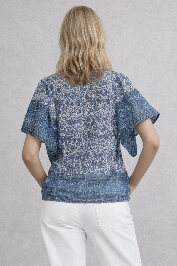 MA.BE Apparel, Caftano in Cotone Stampa Floreale Esti
