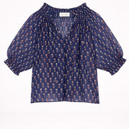 MA.BE Apparel, Blusa in Cotone Leggero Stampato Ari