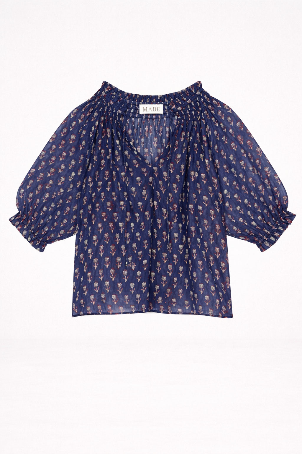 MA.BE Apparel, Blusa in Cotone Leggero Stampato Ari