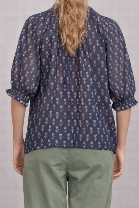 MA.BE Apparel, Blusa in Cotone Leggero Stampato Ari
