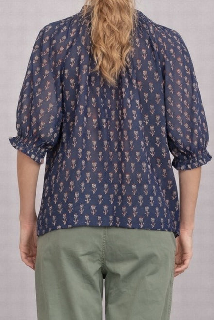 MA.BE Apparel, Blusa in Cotone Leggero Stampato Ari