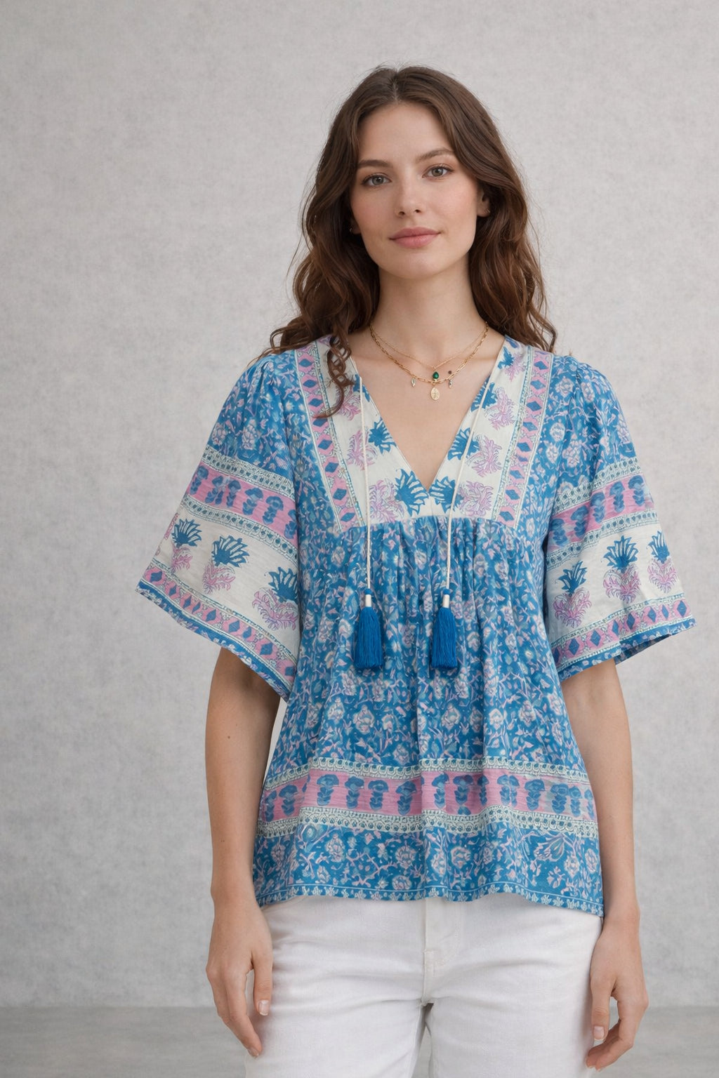 MA.BE Apparel, Caftano con Maniche Ampie Myla
