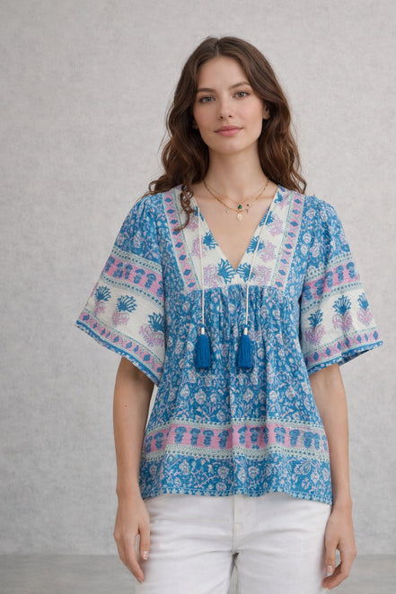 MA.BE Apparel, Caftano con Maniche Ampie Myla