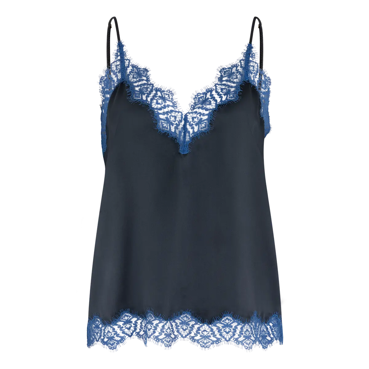 Love Stories, Top Scollo V in Seta con Pizzo Pip