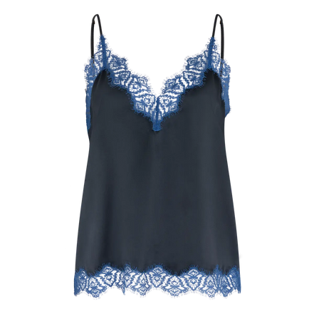 Love Stories, Top Scollo V in Seta con Pizzo Pip