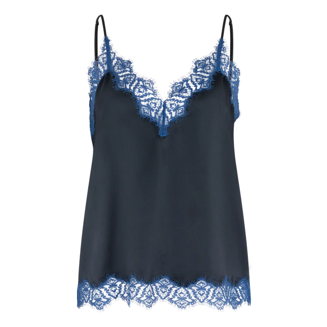 Love Stories, Top Scollo V in Seta con Pizzo Pip