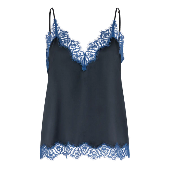Love Stories, Top Scollo V in Seta con Pizzo Pip