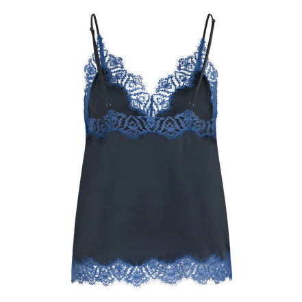 Love Stories, Top Scollo V in Seta con Pizzo Pip