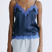 Love Stories, Top Scollo V in Seta con Pizzo Pip