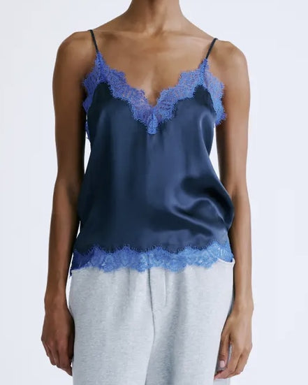 Love Stories, Top Scollo V in Seta con Pizzo Pip