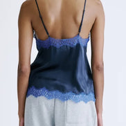 Love Stories, Top Scollo V in Seta con Pizzo Pip