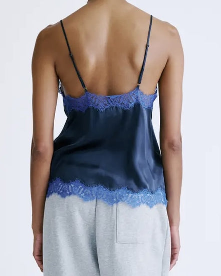 Love Stories, Top Scollo V in Seta con Pizzo Pip