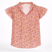 MA.BE Apparel, Top con Volant Maniche Corte Ceci