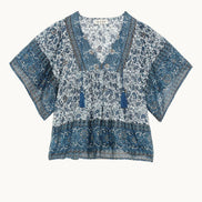 MA.BE Apparel, Caftano in Cotone Stampa Floreale Esti