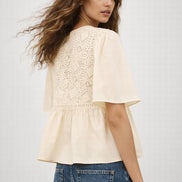 Ba&sh, Blusa con Maniche a Farfalla Salvi