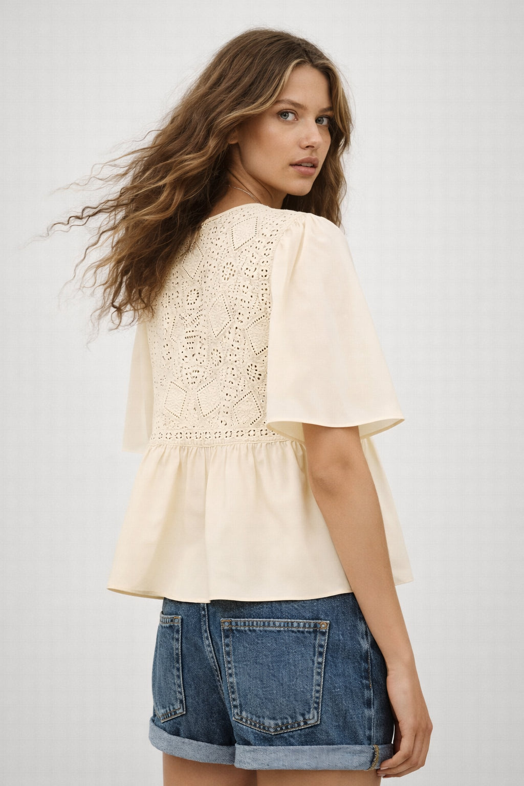 Ba&sh, Blusa con Maniche a Farfalla Salvi