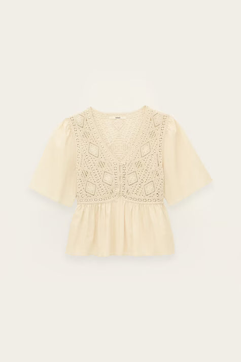 Ba&sh, Blusa con Maniche a Farfalla Salvi