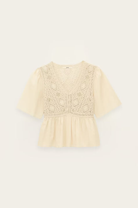 Ba&sh, Blusa con Maniche a Farfalla Salvi
