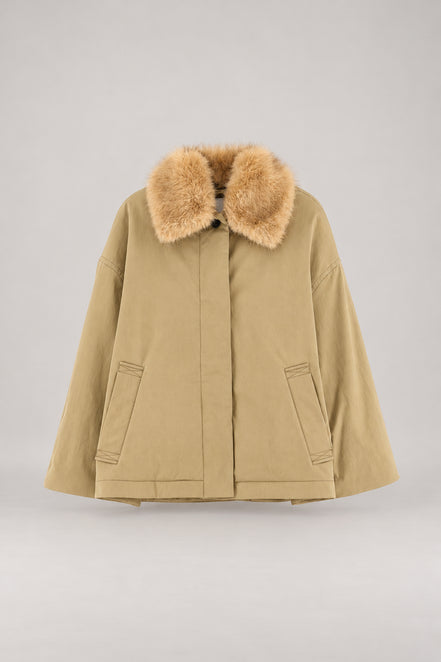 Bellrose, Trench Corto con pelliccia sintetica Hilma