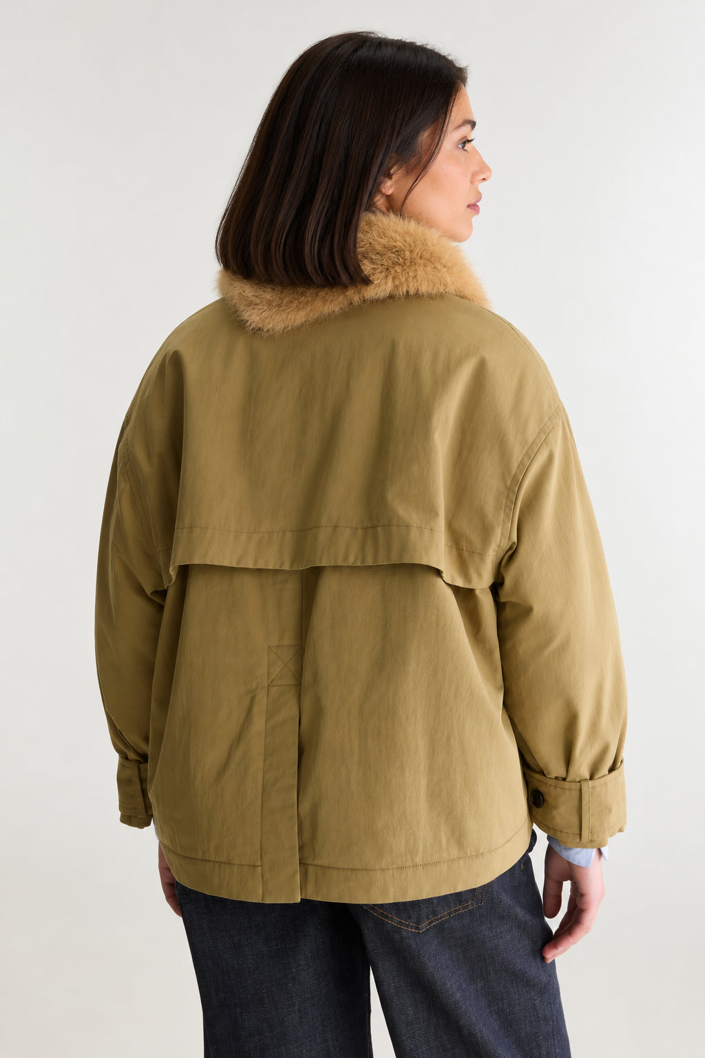 Bellrose, Trench Corto con pelliccia sintetica Hilma