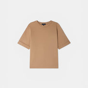 T-Shirt Girocollo In Cotone Manica Corta,  Ama  Soeur