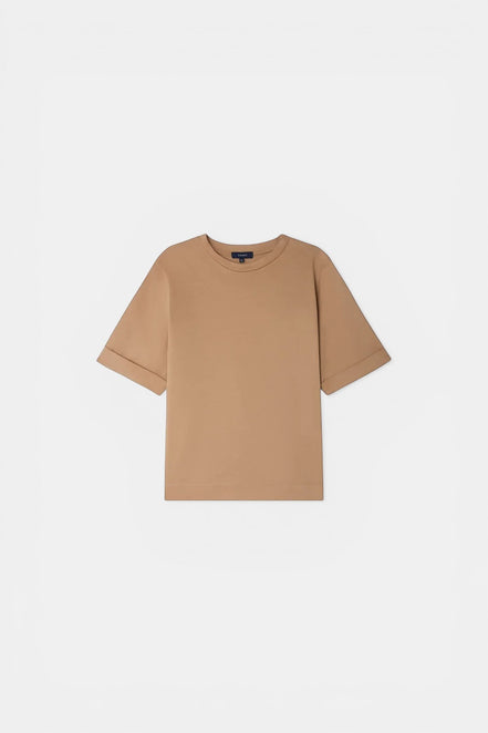 T-Shirt Girocollo In Cotone Manica Corta,  Ama  Soeur