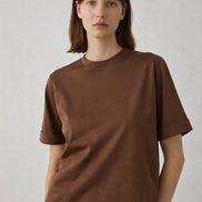 T-Shirt Girocollo In Cotone Manica Corta,  Ama  Soeur