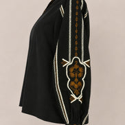 Stella Forest, Tunica in Cotone Nero Gwen