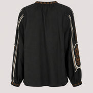 Stella Forest, Tunica in Cotone Nero Gwen