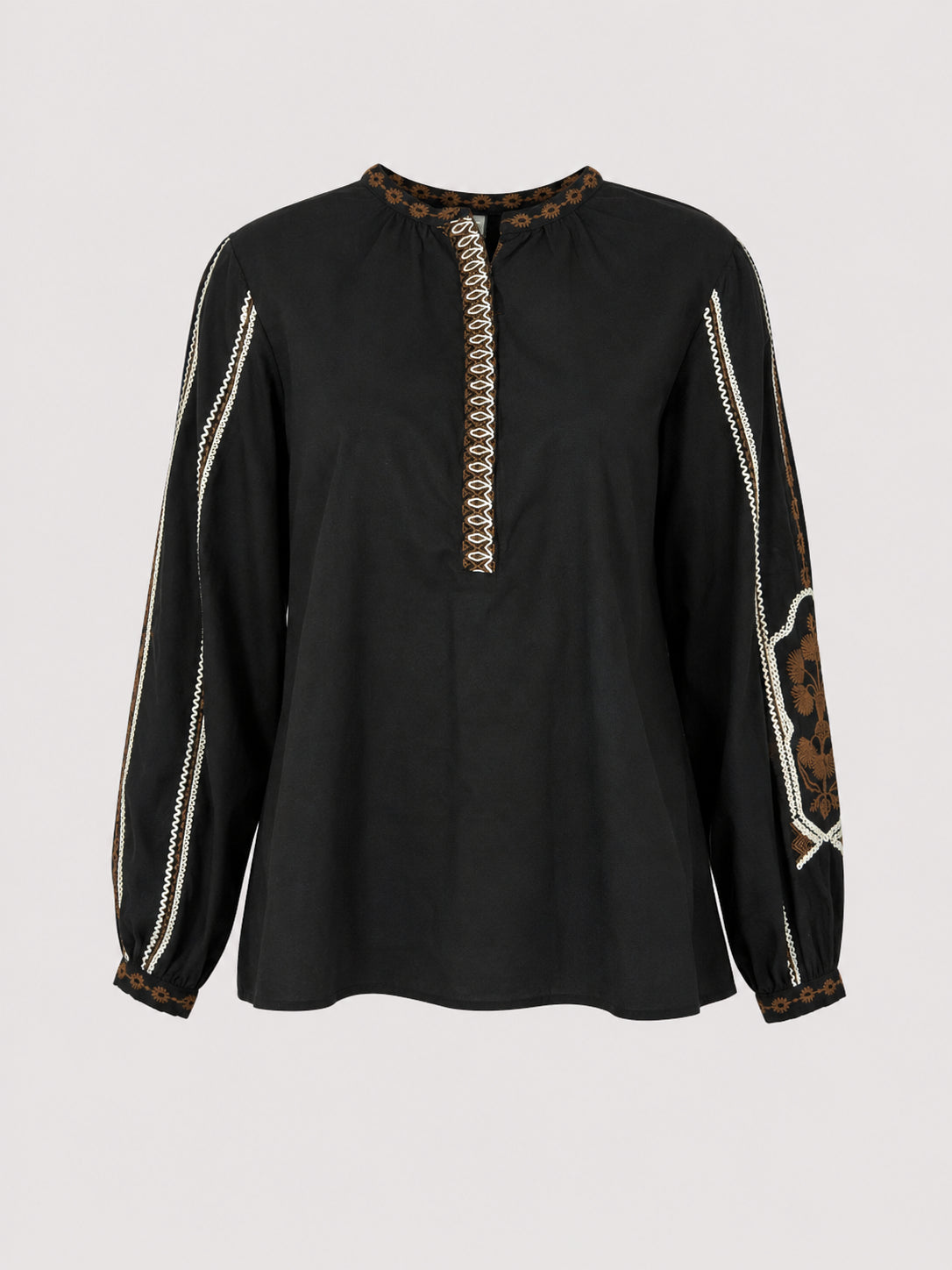 Stella Forest, Tunica in Cotone Nero Gwen