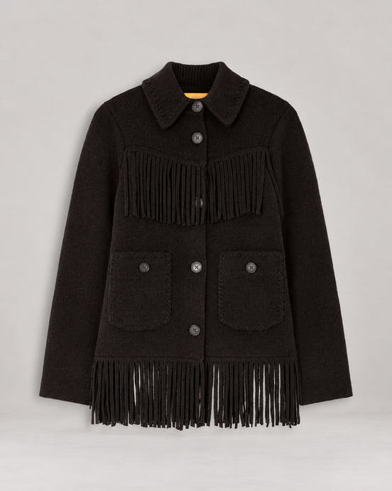 Guest in Residence, Giaccone in Cashmere con Frange Western