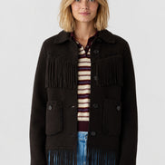 Guest in Residence, Giaccone in Cashmere con Frange Western