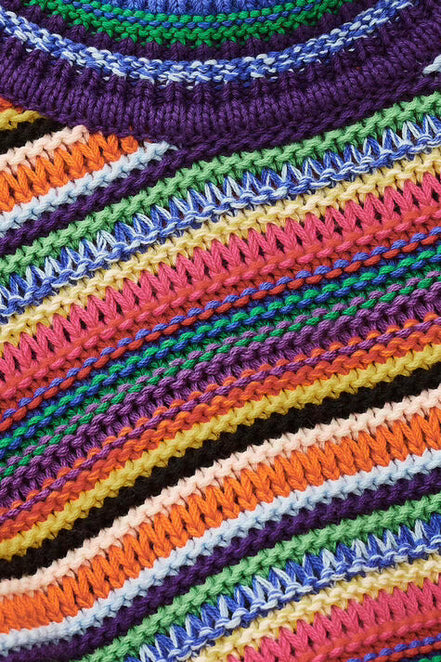 Ba&sh, Maglia in Tricot di Cotone a Righe Farfaela