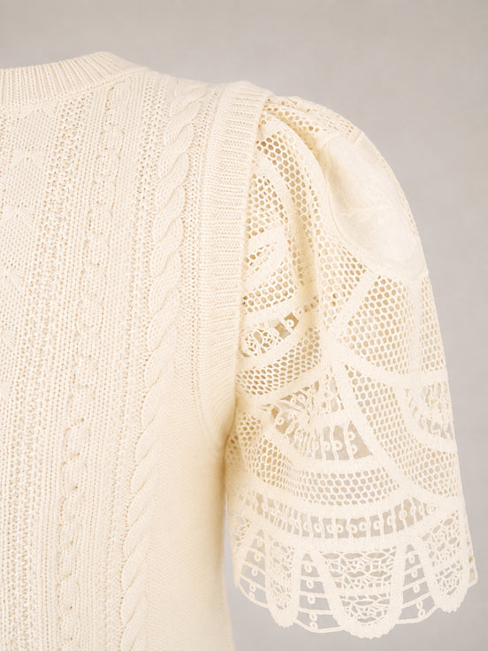 SEA New York, Maglia con Maniche in Pizzo Alina