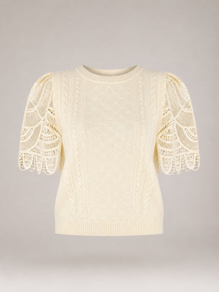 SEA New York, Maglia con Maniche in Pizzo Alina