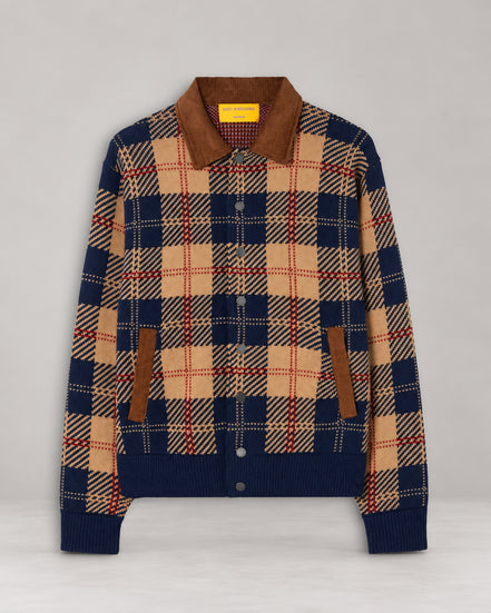 Guest In Residence, Bomber in Cashmere Tartan
