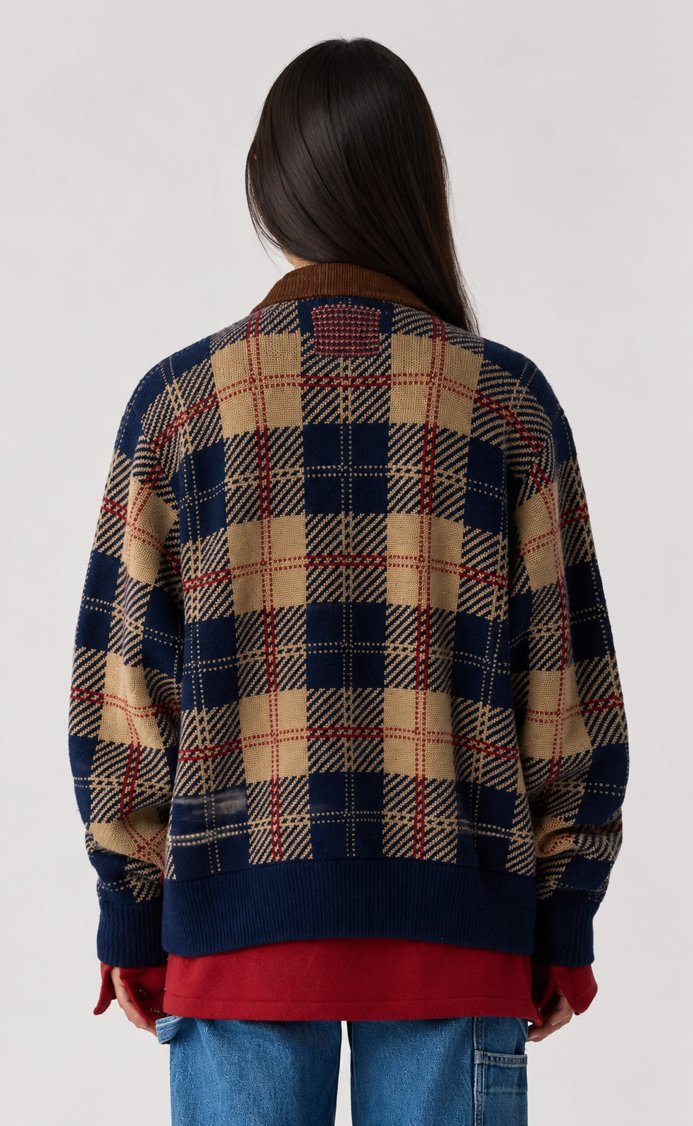 Guest In Residence, Bomber in Cashmere Tartan