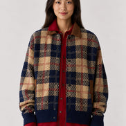 Guest In Residence, Bomber in Cashmere Tartan