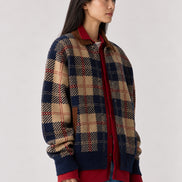 Guest In Residence, Bomber in Cashmere Tartan