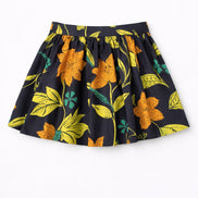 Minigonna Navy Floreale a Ruota con Bottoni Clement Antik Batik