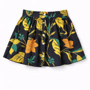 Minigonna Navy Floreale a Ruota con Bottoni Clement Antik Batik