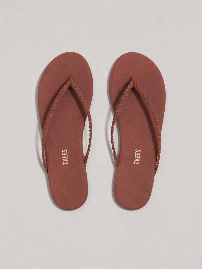 TKEES, Infradito con Cinturino Intrecciato in Suede Lily Braid